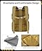 CVLIFE Tactical Range Backpack with Removable Divider, Gun Cases Bag with 4 Pistol Carrying Cases, Rucksack for Shooting (Tan, Medium)