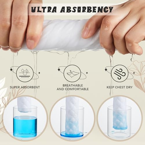 Image of Toulite 10 Pcs Reusable Bra Liners for Sweat, 3 Layer Bra Sweat Pads, Soft Cotton Outer Layer with Polyester Fiber Core