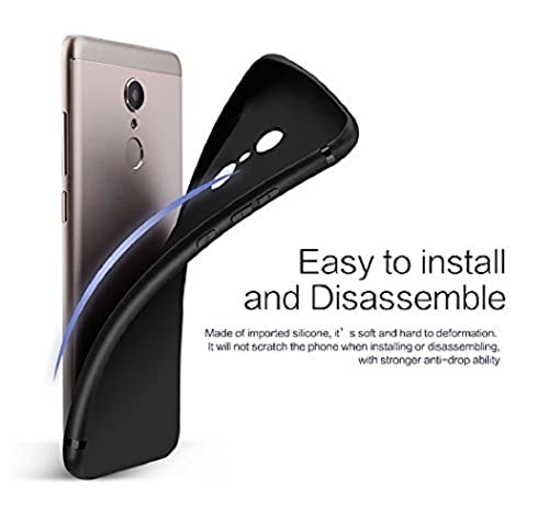 Image of Mobile Back Cover Case for Redmi 5 (Silicone Case|CameraProtection|Black SC1510)