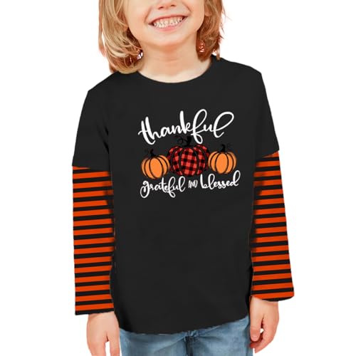 Image of Remimi Unisex Kids Christmas Long Sleeve Shirt Xmas Print Stripe Shirts 2-12 Years