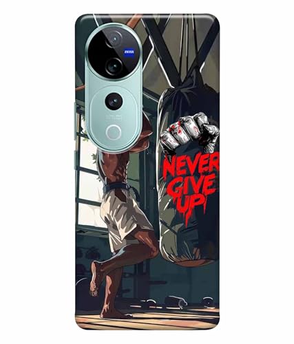 Image of Never Give Up Motivation Quotes Printed Hard Back Case Cover & Compatible for Vivo V40 | Vivo V40 Pro | T3 Ultra 5G (Multicolor) - D1809