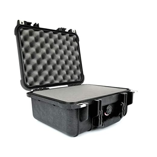 PELI 1400 Maleta protectora profesional para cámaras, objetivos, drones y sistemas ópticos, IP67 estanca, 9L de capacidad, fabricada en Alemania, con espuma personalizable, color negro