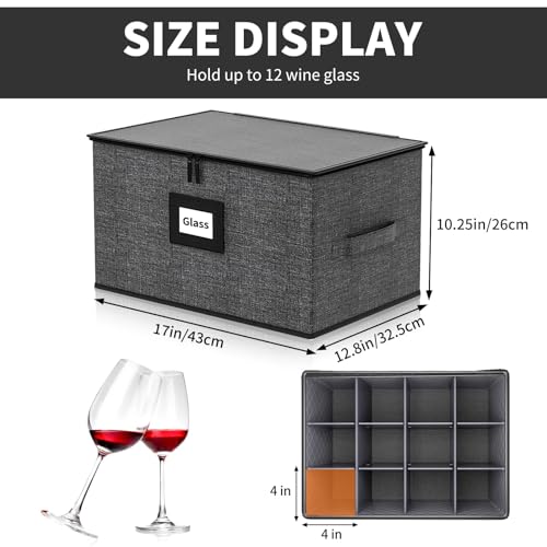 2-Pack Wine Glass Storage Box