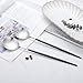 Zerophilo Salad Servers,Spoon and Fork Set 11.41 inch,18/10 Stainless Steel Salad Serving Titanium Plating (black silver)