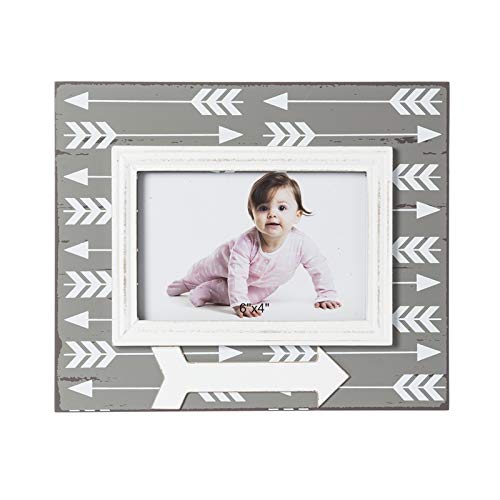 b. Boutique Z7BF001 Arrow Wooden 4x6 Photo Frame, Multi-Colored
