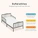 Dream On Me Classic Design Toddler Bed In Cool Grey, Greenguard Gold And JPMA Certified, Low To Floor Design, Two Side Safety rails, Non-Toxic Finishes, Wooden Nursery Furniture