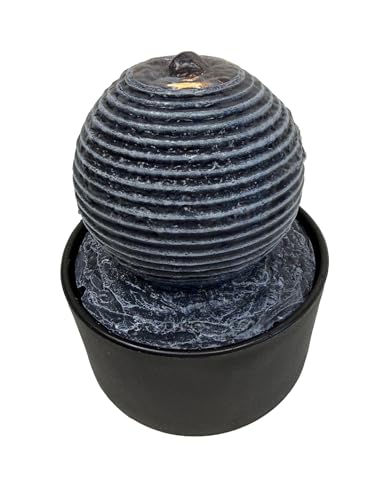 froggit The Fountain Brunnen, Gartenbrunnen, Wasserbrunnen, Außenbrunnen mit LED Beleuchtung Indoor Outdoor (TheFountain Globe)