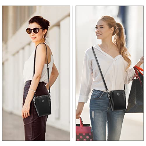 Image of Women's Leather Phone Crossbody Shoulder Bag with Wallet