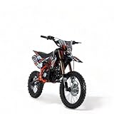 motocross maschine ✨[Der ergonomisch geformte Sitz garantiert dem Fahrer hohen Komfort, ein rasches Aktionsvermögen und unvergessliche Momente] [Fahrspaß für junge motorcrossfans | Offroad - Spaß - Design - Funsport] Tankinhalt: 4.6 l | Kraftstofftyp: 90 Benzin | Getriebe: Kettenantrieb | Startsystem: Kickstarter/ Vorwärtsgang 4 Gang | Hydraulische Scheibenbremsen | Reifen: 70 / 100-17 - 90 / 100-14 | Höchstgeschwindigkeit: 80 km/h | Up-Side-Down Gabel - einstellbar | Hydraulische Stoßdämpfer hinten.