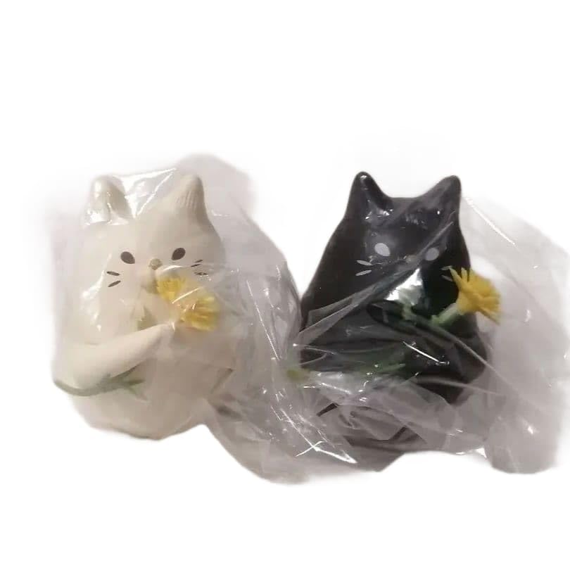 Amazon.co.jp: ハチノコ ネコの一輪挿しコレクション 白猫 黒猫