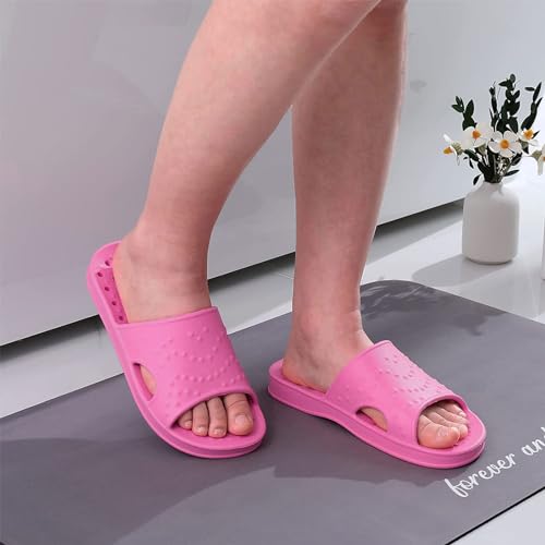 Image of shevalues Shower Shoes for Women Men with Arch Support Quick Drying Pool Slides Lightweight Beach Sandals with Drain Holes
