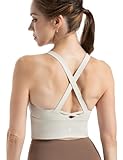 [CHAMWEY] スポーツブラ レディース 揺れない クロスストラップ しっかりサポート 吸汗速乾 蒸れない ノンワイヤー トレーニング ランニング ウェア