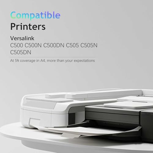Image of Versalink C505 Toner Bundle Replacement Compatible with VersaLink C500 Toner 106R03862 106R03861 106R03860 106R03859 Ink for Xerox VersaLink C505 C500 Printer (4 Pack, Black Cyan Yellow Magenta)