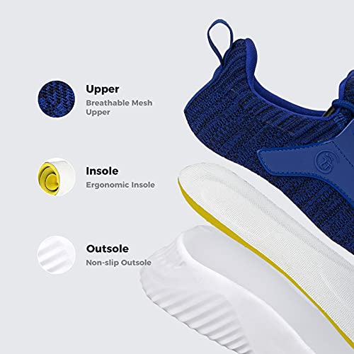 Image of Flysocks Slip On Sneakers for Women-Non Slip Gym Sports Shoes Lightweight Comfortable Walking Tennis Shoes, F- Navy Mix, 6