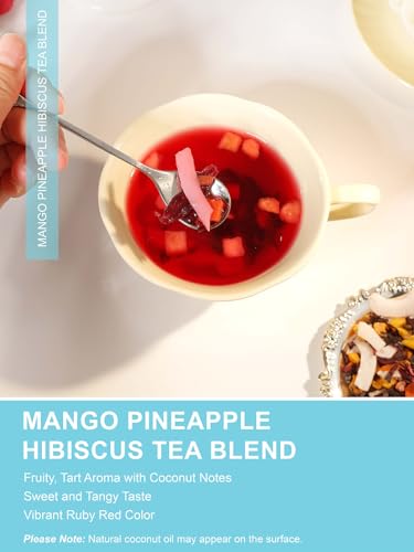 Image of TeeLux Mango Pineapple Fruit Tea, Hibiscus Blend, Sweet & Tart Taste, 3.5oz