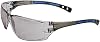 Radnor Cobalt Classic Series Safety Glasses With Charcoal Frame, Clear IndoorOutdoor Anti-Fog Lens And Adjustable Temple