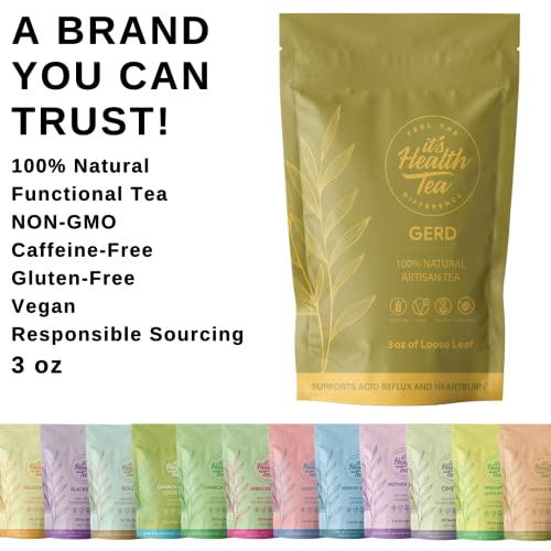 Gerd Natural Herbal Tea For Acid Reflux & Heartburn Relief And Support W/Organic Ginger Root + 7 Key Digestive Herbs. 35 Tea Bags Included! Pre & Post Meal Support. #TOP7