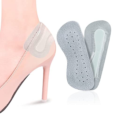 YFJCL 1pair Zapatos Trasera tacón de Espalda Plantillas Protectoras Suaves Telas Almohadas Tacones Altos Ajuste de tamaño Adhesivo tacón Cover