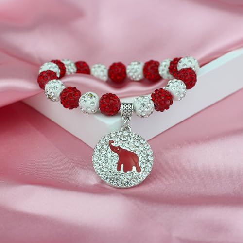 Greek Sorority Bracelet Sorority Paraphernalia Gift Crystal Red Elephant Bracelet Sorority Jewelry Sisterhood Gift for Women Sister3