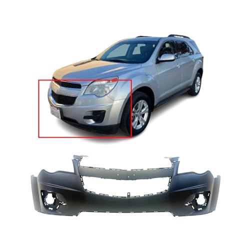 Image of FitParts Compatible with Chevrolet Equinox 2010-2015 Front Bumper Cover | Primed, With Fog Light Holes, Ready to Paint, OEM 20983230, GM1000907