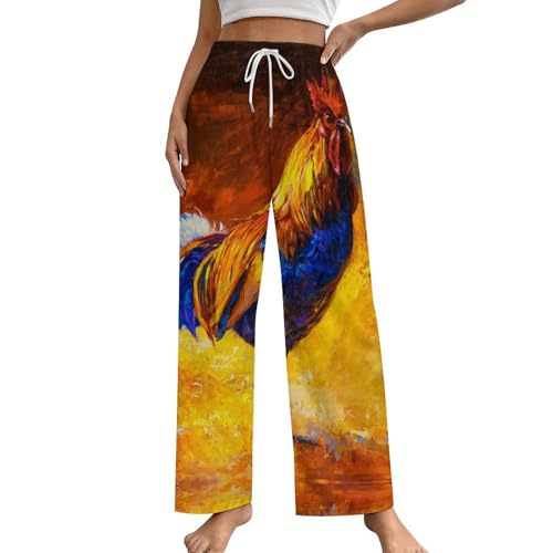 Pantalon de pyjama femme Coq en taille S idéal pour vos soirées cocooning