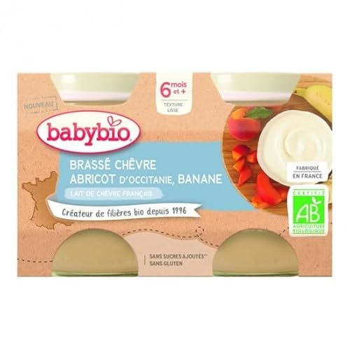 Babybio brassé chèvre abricot banane dès 6 mois 2x130g