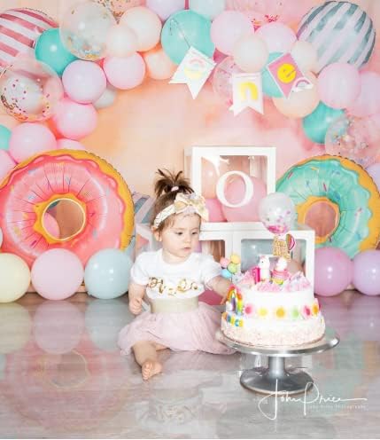 Kate Photography Backdrop 7x5ft/2.2x1.5m Dreamlike Pink and Blue Balloon Arch Newborn Kids Photo Background Home Photo Studio Background for Baby Shower Birthday Party - Image 5