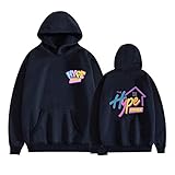 Yumenam Sudadera con capucha de The Hype House, con estampado de Charli d'Amelio, de manga larga, con bolsillos, ropa deportiva turquesa XS