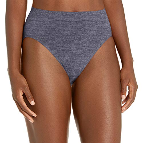 Wacoal Women's B-Smooth High-Cut Panty Briefs, Patriot Blue Heather, XXL