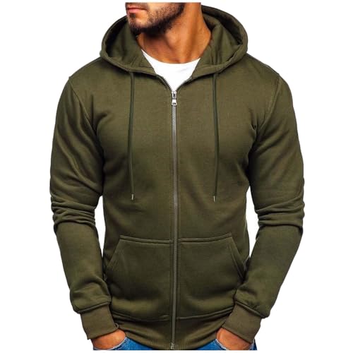 Ymosrh Men's Pullover Hoodies, Long Sleeve Zip Up Casual Sports Hooded Sweatshirts with Pocket Gym Training Hoodie, M-3XL
