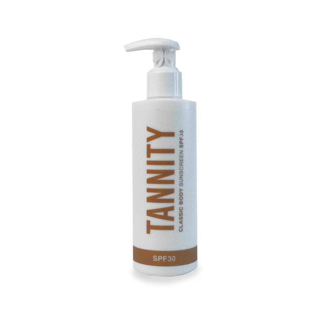 Protector solar corporal Tannity | SPF30 | Crema solar | Con aloe vera y vitamina E |Nutre e hidrata| Resistente al agua | Para todo tipo de pieles | Cruelty free | Sin parabenos| Vegano| 200 ml