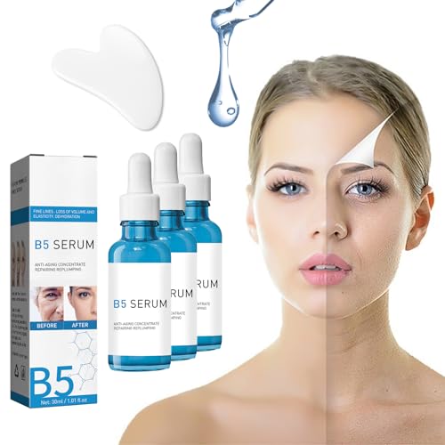 3 unidades de suero facial B5, suero Hyalu B5, concentrado antiarrugas, reafirmante facial instantáneo.