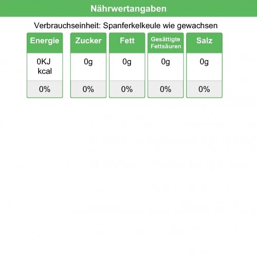 Spanferkelkeule ganz, ca. 2.000 g