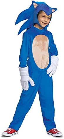 Disguise boys Sonic the Hedgehog Costume, Official Deluxe Sonic Movie Costume and Headpiece Costume (pack of 1)