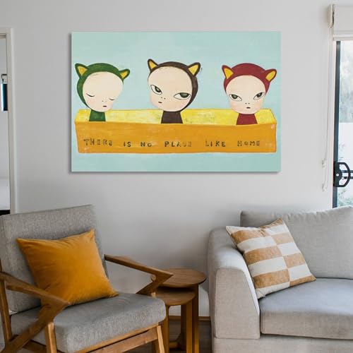 奈良美智 Yoshitomo Nara かわいい漫画の女の子 ポスター ポスター 装飾 絵 キャンバス 壁アート リビングルーム 寝室 印刷 アートパネル08x12inch(20x30cm) [5]