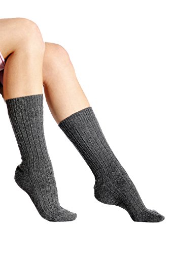 Cashmere Boutique 100% Pure Unisex Cashmere Socks – Daily Wear, Lightweight, Soft, Warm and Comfortable Ribbed Socks4