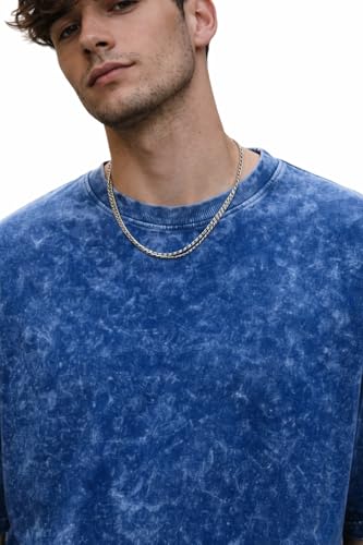 Image of boffi ... 100% Cotton Oversized T-Shirt Unisex Drop Shoulder Dye Washed Street Look Black Pack of 1