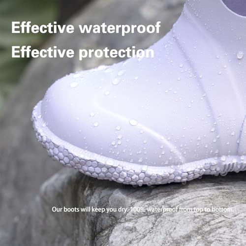 Kaussures Kids Rain Boots for Toddler Girls Boys Waterproof Insulated Rubber Winter Rain Boot for Child4