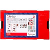 fischer FixTainer DuoPower/DuoTec mit Schraube, Power- & Schlauer-Box mit 200 Teilen, Universaldübel, Kippdübel + Schrauben, praktische Werkzeugkiste mit Tragegriff & Klicksystem, Dübelset – Ansicht 2