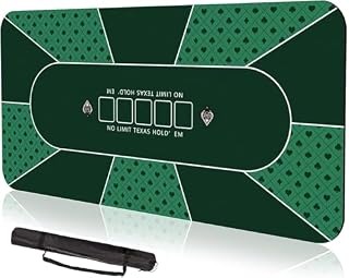 Tapis de poker Perfect Laser, vert, 120 x 60 cm, 10 joueurs