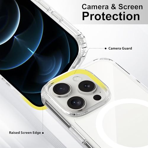 Image of FanTEK Phone Case Compatible with iPhone 12 Pro Max 6.7 Inch, Magnetic Case Clear Protective Bumper Hard Back Cover