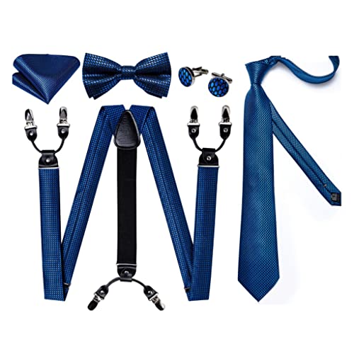 Set de Tirantes y Corbata de Seda para Hombre Azul miniatura 1