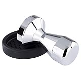 BOHORIA® Kaffee Tamper, 51mm Base Edelstahl Espresso Tamper mit Silikonmatte 58mm, für 51mm Siebträger, Solid Heavy, Barista Style (Edelstahl, 51mm)