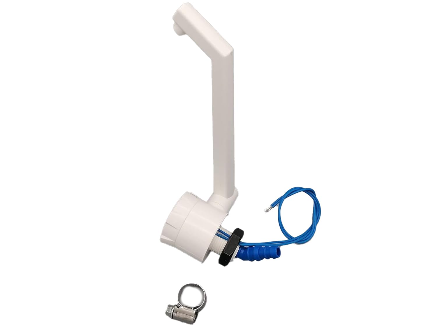 CR-MOESANCO® Kit Rubinetto Universale con Morsetto in Acciaio Inox per Camper o Barca, Bianco, Montaggio Superficiale