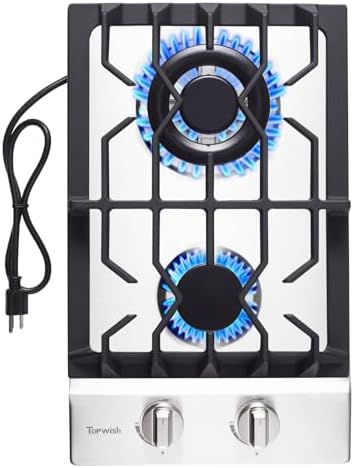 Natural Gas 2 Burner Cooktop - Which One Will Transform Your Cooking? 8 TOPWISH 2 Burner Propane Gas Cooktop, 12" Inch LPG/NG Built-in Gas Stove Top with 2 ITALY SABAF Sealed Burners 18,000BTU, Stainless Steel, RV Stove Top with Thermocouple Protect, Apartment, Outdoor