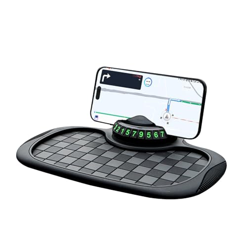 Car Dash Grip Pad - 360 Degree Rotating Car Phone Holder | Multifunction Dashboard Mat | Anti Slip & Shake Waterproof Accessories for Keychains, Coin, Cell Phones, Sunglasses