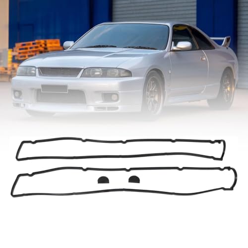 Image of Valve Cover Gasket Set Compatible with Nissan Skyline R32 R33 R34 RB20DET RB25DET RB26DETT Engine Seal Kit with Half Moon Seals Replaces 13270-58S11 13270-58S01 11051-58S00
