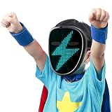 Ompusos LED Mask for kids - Gesture Sensing Transforming Light Up Face Mask for Halloween Rave, Birt