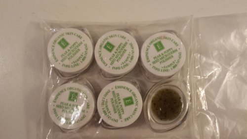 Eminence Pear & Poppy Seed Microderm Polisher Sample Set of Six Travel Size 100% Fresh Organic