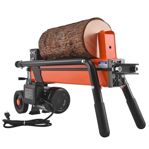 VEVOR Electric Log Splitter, 6.5 Tons Electric Wood Splitter, 1500W 15 Amp Motor, Portable Firewood...
